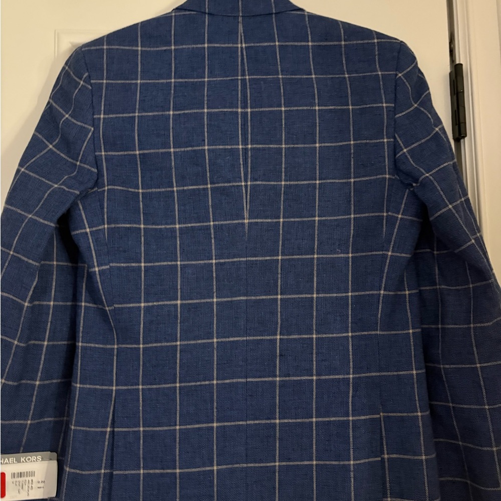 Michael Kors Navy Windowpane Blazer - Picture 3 of 4